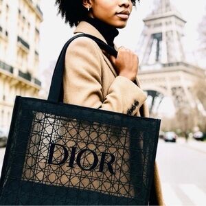 Dior Black Mesh Tote Bag (GWP) NEW- No tag/No box/Unused+FREE🎁